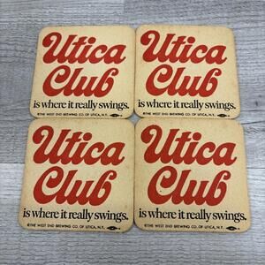 Utica Club "Where It Really Swings" Coasters - Set of 4
